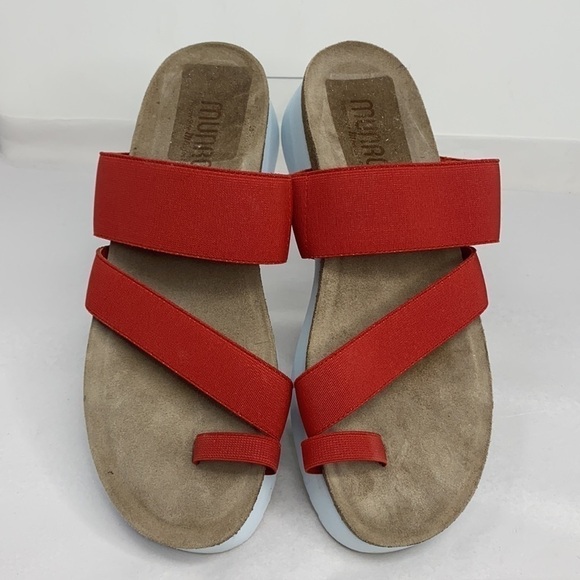 Munro Sz 8.5M Aries II Platform Red Sandals - Picture 4 of 6